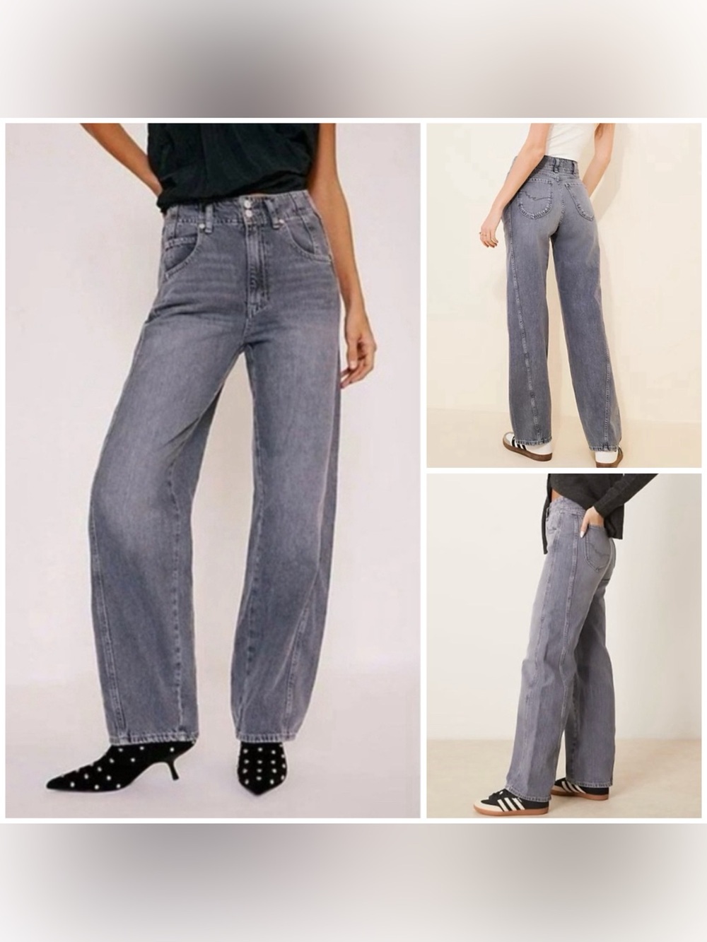 NWOT Free People We the Free Aster Straight Leg Jeans - slate grey - 27
